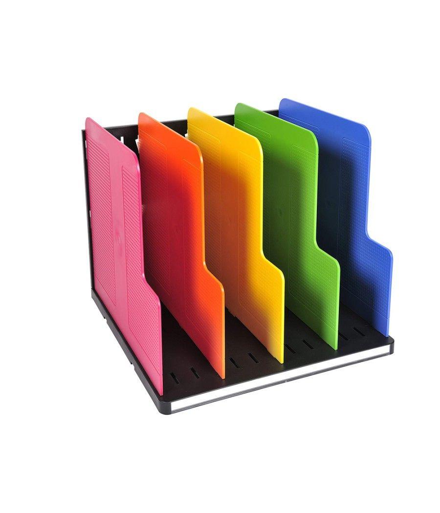 Organizador de armario exacompta modulotop negro multicolor vertical 5 compartimentos 300x288x255 mm - Imagen 1