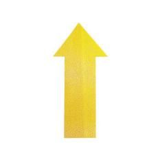 Simbolo adhesivo durable pvc forma de flecha para delimitacion suelo amarillo 200x100x0,7 mm pack de 10 - Imagen 1