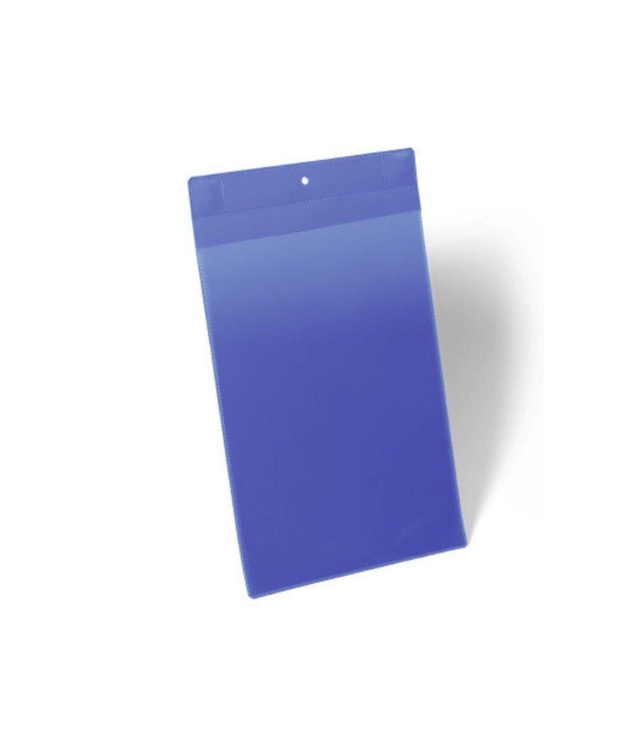 Funda durable magnética 210x297 mm plástico azul ventana transparente pack de 10 unidades - Imagen 1