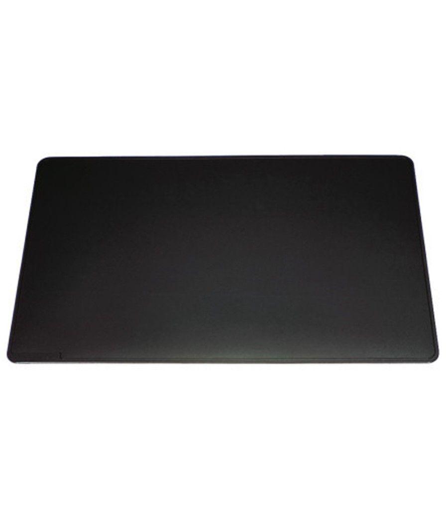 Vade sobremesa durable negro antideslizante contorneado 65x52 cm - Imagen 1