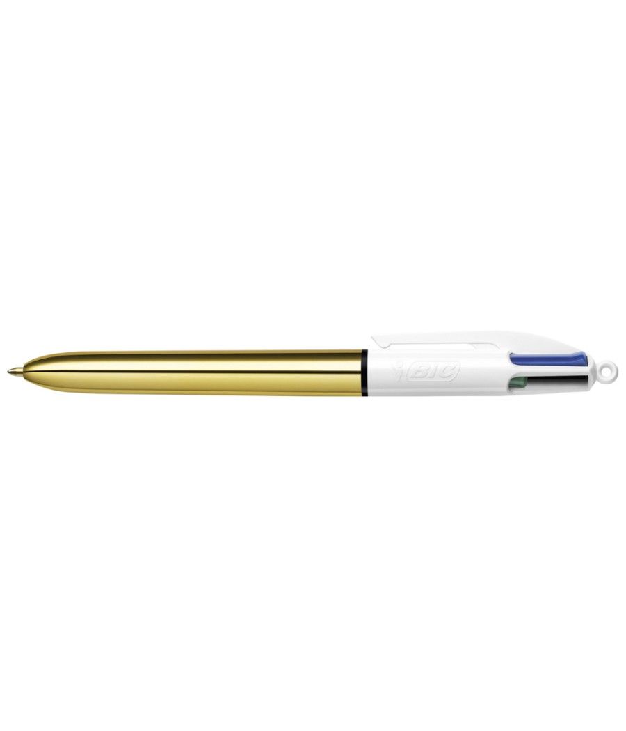 Bolígrafo bic cuatro colores shine oro punta de 1 mm - Imagen 1