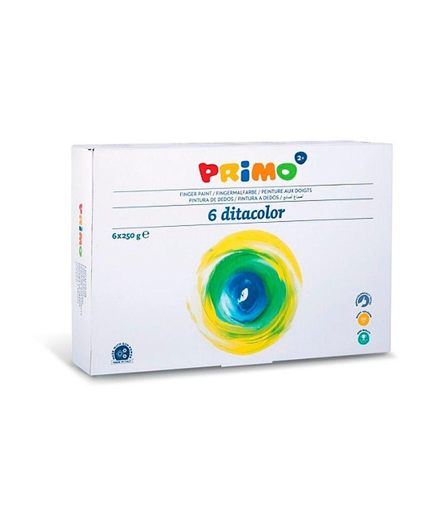 Pintura de dedos primo 250 g caja de 6 unidades colores surtidos - Imagen 1