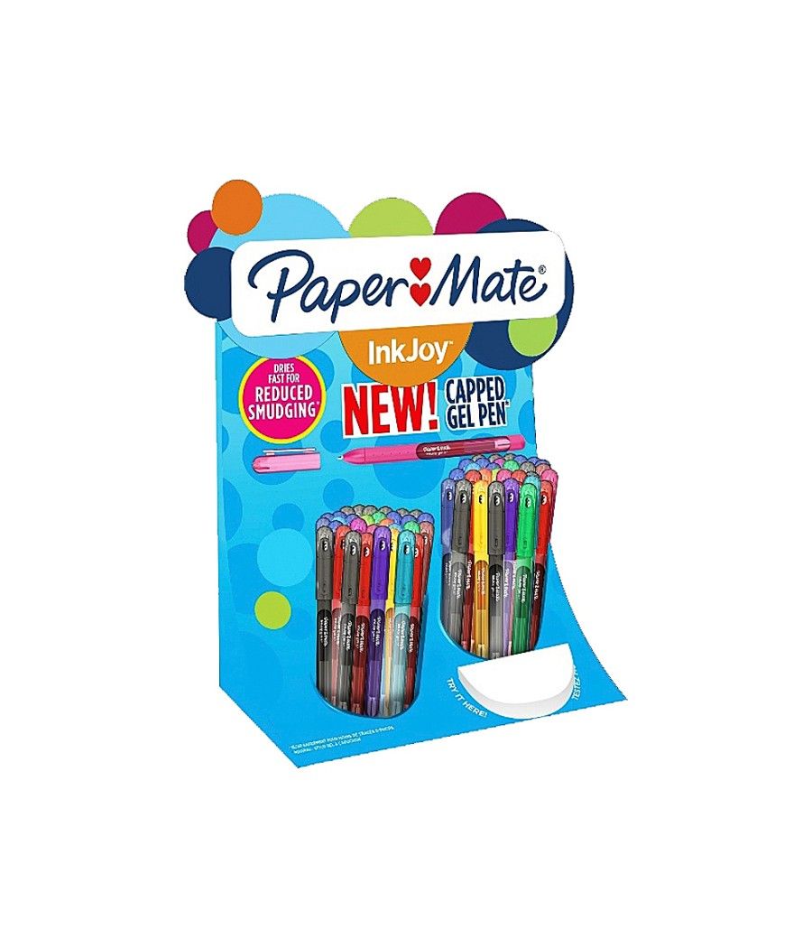 Bolígrafo paper mate inkjoy gel 600 expositor de 60 unidades colores surtidos - Imagen 1