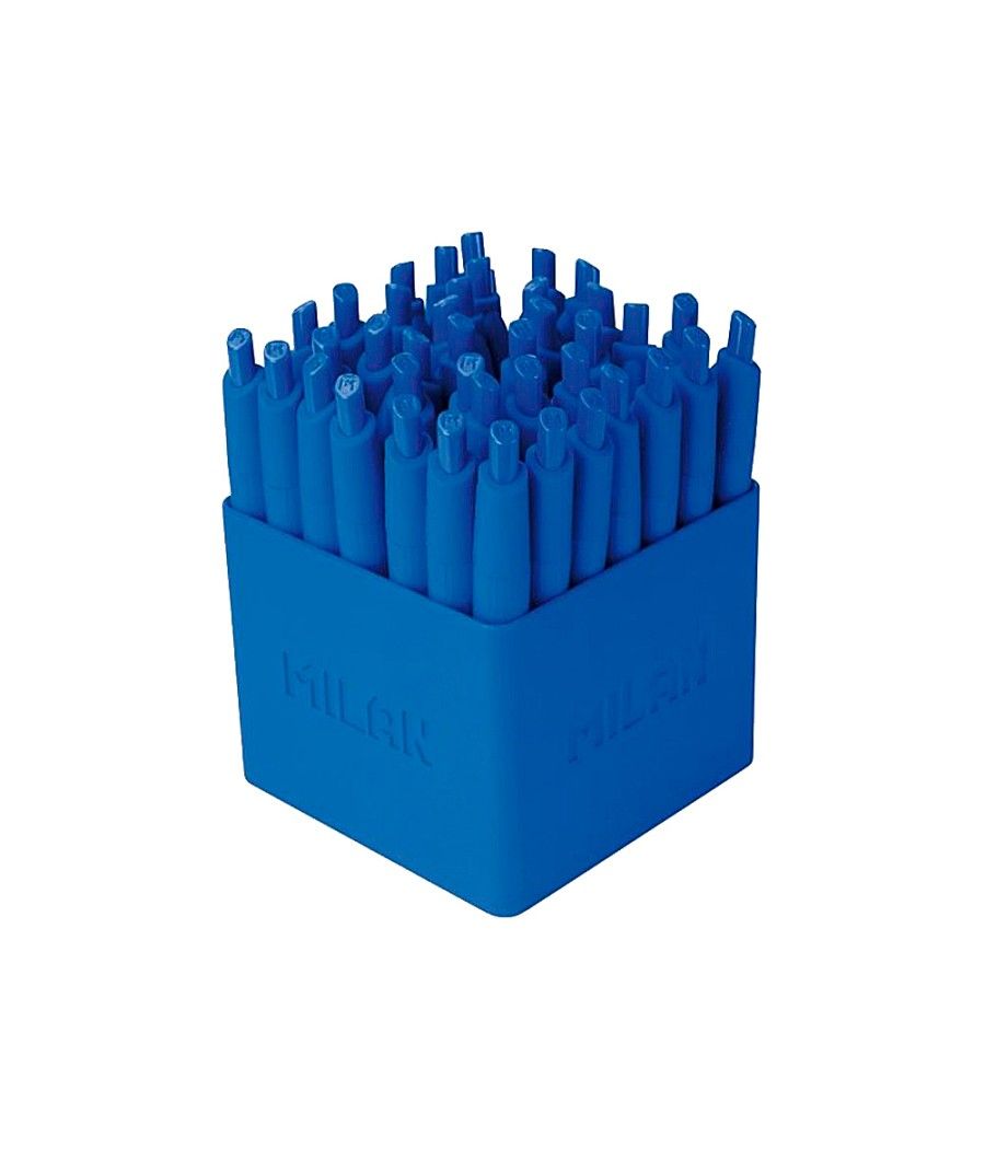 Bolígrafo milan p1 retráctil 1 mm touch mini azul expositor de 40 unidades - Imagen 1