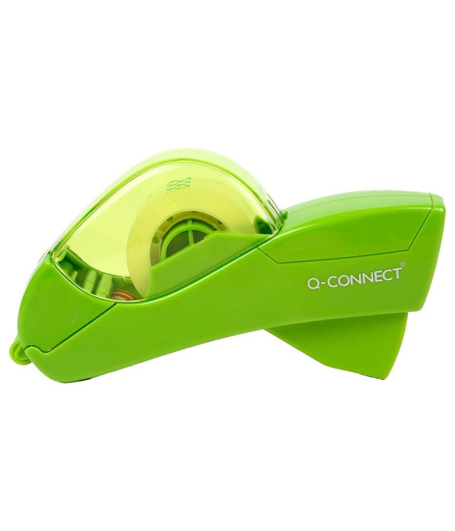 Portarrollo q-connect automático plástico verde para cintas de 12 y 19 mm incluye 2 cintas - Imagen 1