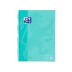 Cuaderno espiral oxford ebook 1 school touch te din a4+ 80 hojas cuadro 5 mm con margen mint pastel - Imagen 1