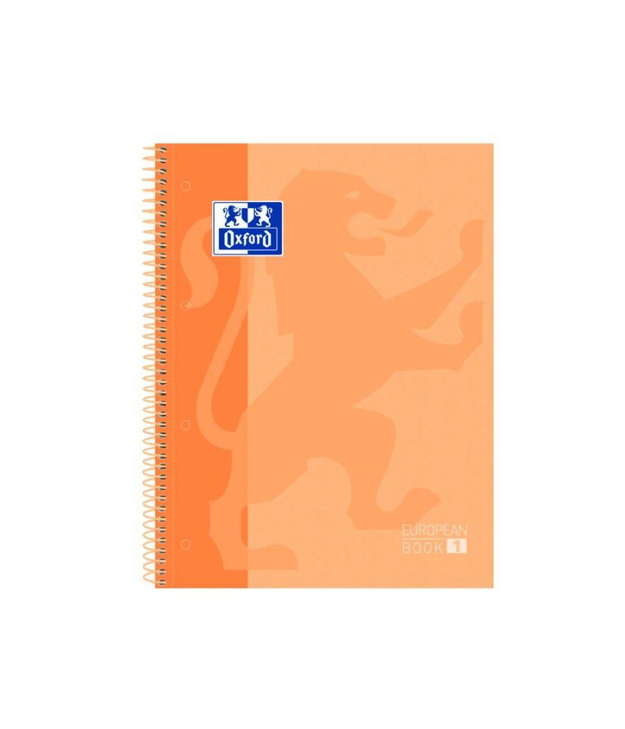 Cuaderno espiral oxford ebook 1 school classic din a4+ 80 hojas cuadro 5 mm melocoton - Imagen 1