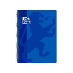 Cuaderno espiral oxford school classic tapa polipropileno folio 80 hojas cuadro 4 mm con margen azul - Imagen 1