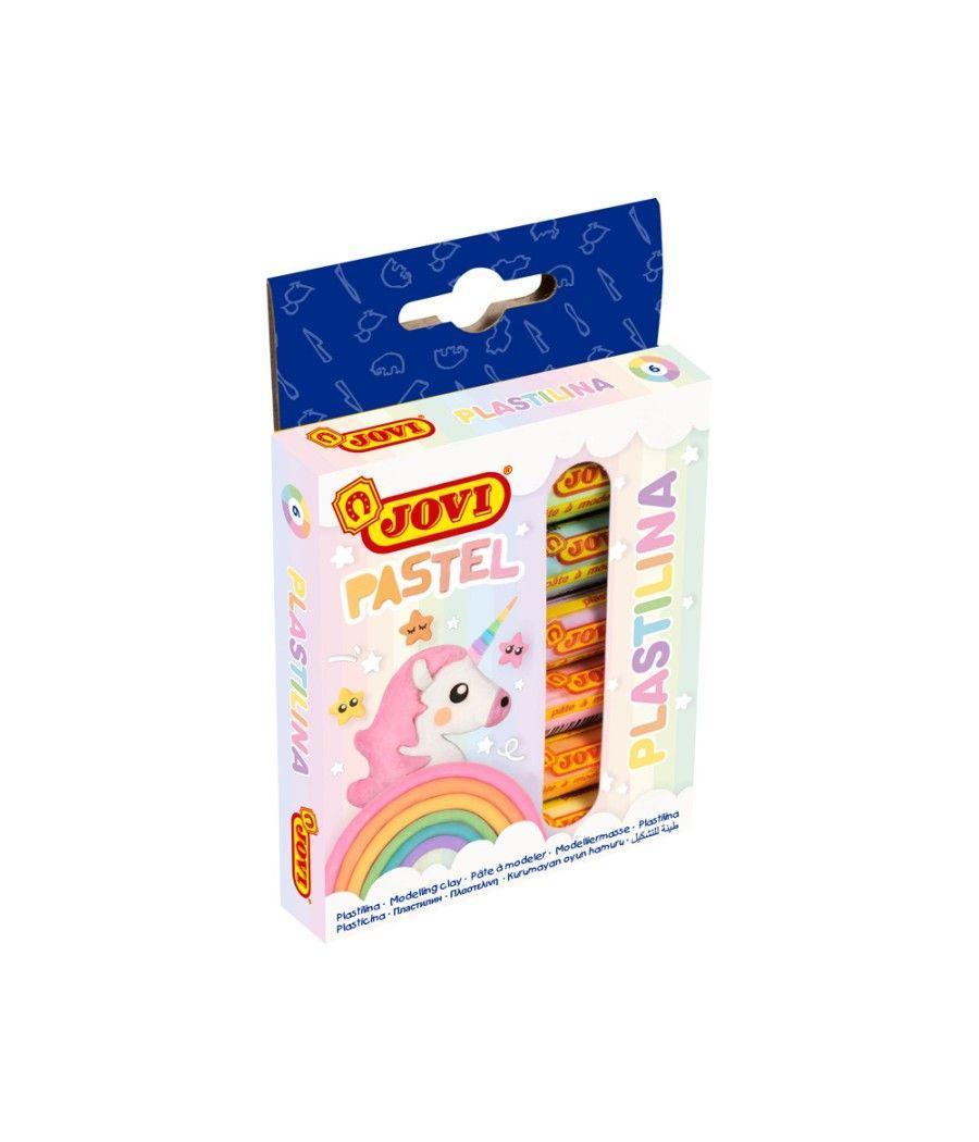 Plastilina jovi 90 estuche 6 unidades colores pastel surtidos 15 g - Imagen 1