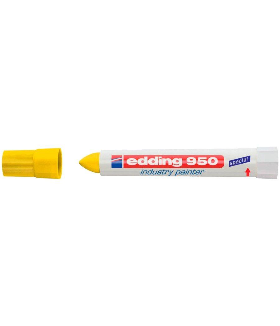 Rotulador edding permanente 950 pasta opaca amarilla punta redonda 10 mm para superficies oxidadas o - Imagen 1