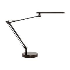Lampara de escritorio unilux mambo led 5,6w doble brazo articulado abs y aluminio negro base 19 cm diametro - Imagen 1
