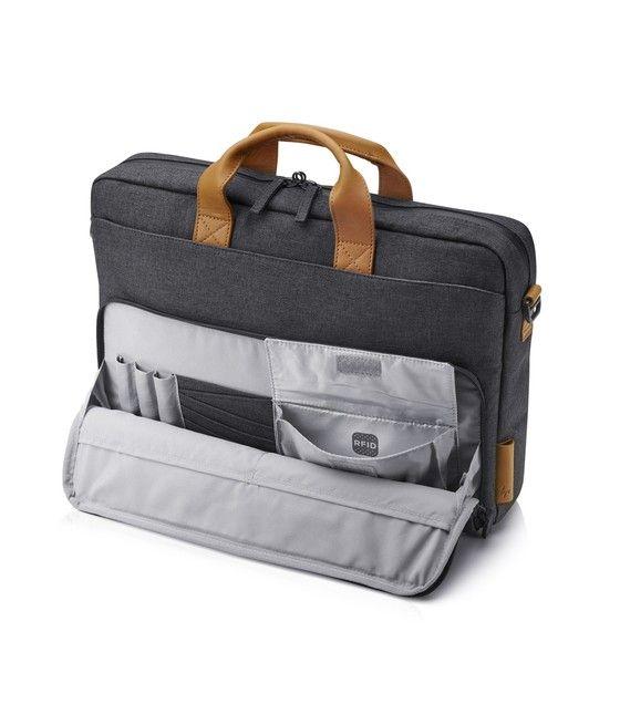HP ENVY Urban 39.62 cm (15.6") maletines para portátil 39,6 cm (15.6") Maletín Carbón vegetal, Gris - Imagen 2