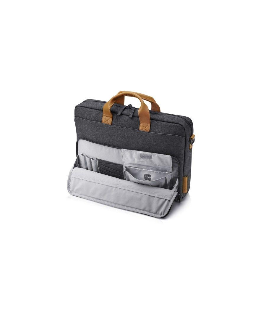 HP ENVY Urban 39.62 cm (15.6") maletines para portátil 39,6 cm (15.6") Maletín Carbón vegetal, Gris - Imagen 2