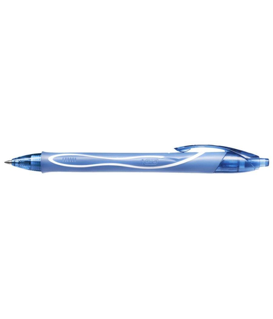 Bolígrafo bic gelocity quick dry retráctil tinta gel turquesa punta de 0,7 mm - Imagen 1
