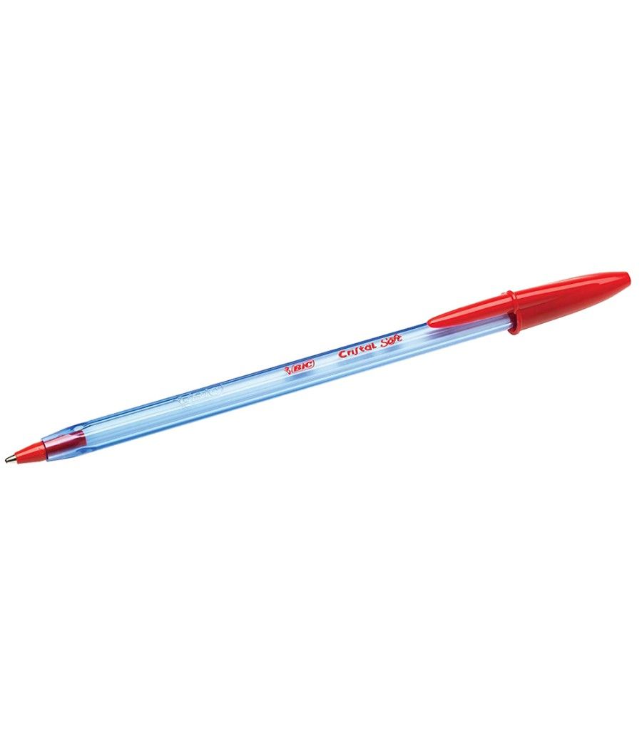 Bolígrafo bic cristal soft rojo punta de 1,2 mm - Imagen 1