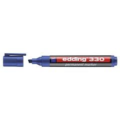 Rotulador edding marcador permanente 330 azul punta biselada 1-5 mm recargable - Imagen 1