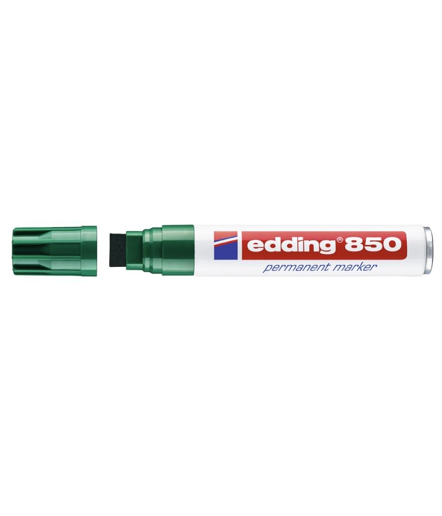 Rotulador edding marcador permanente 850 verde punta biselada 5-15 mm recargable - Imagen 1