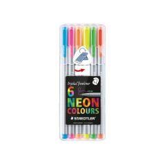 Rotulador staedtler triplus neon colours estuche de 6 unidades colores surtidos - Imagen 1