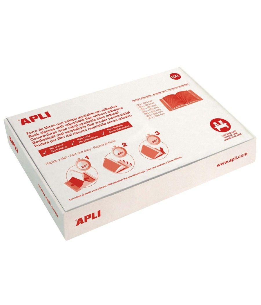 Forralibro apli pvc con solapa ajustable adhesivo 295x530 mm - Imagen 1