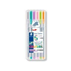 Rotulador staedtler triplus fineliner my pastel estuche de 6 unidades colores surtidos - Imagen 1