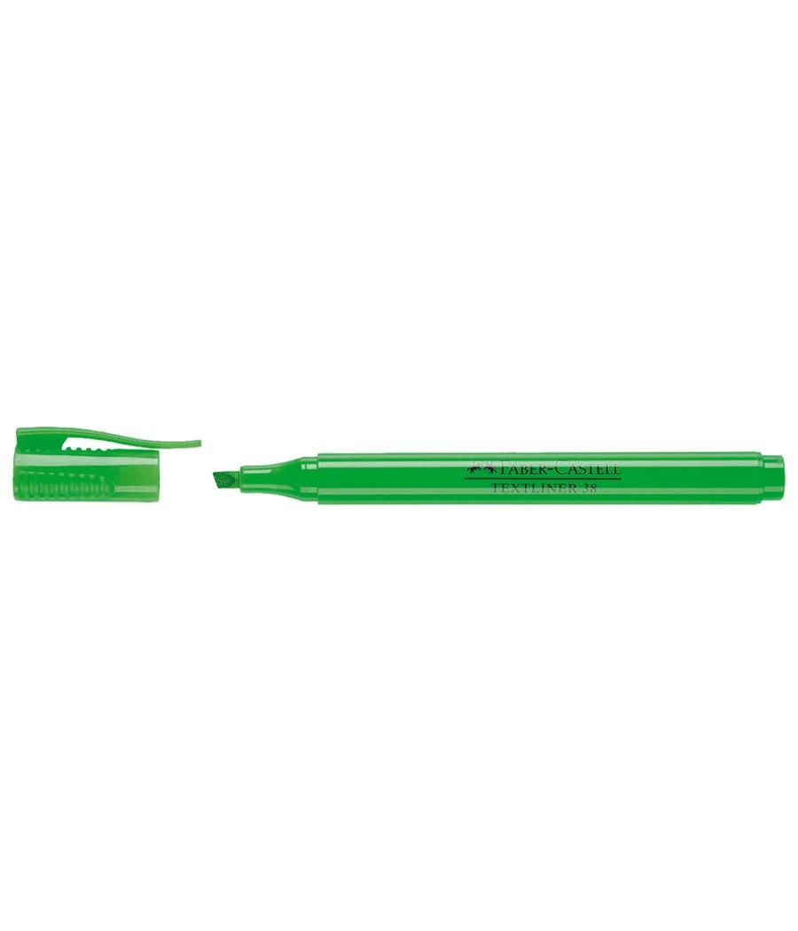 Rotulador faber fluorescente textliner 38 verde - Imagen 1