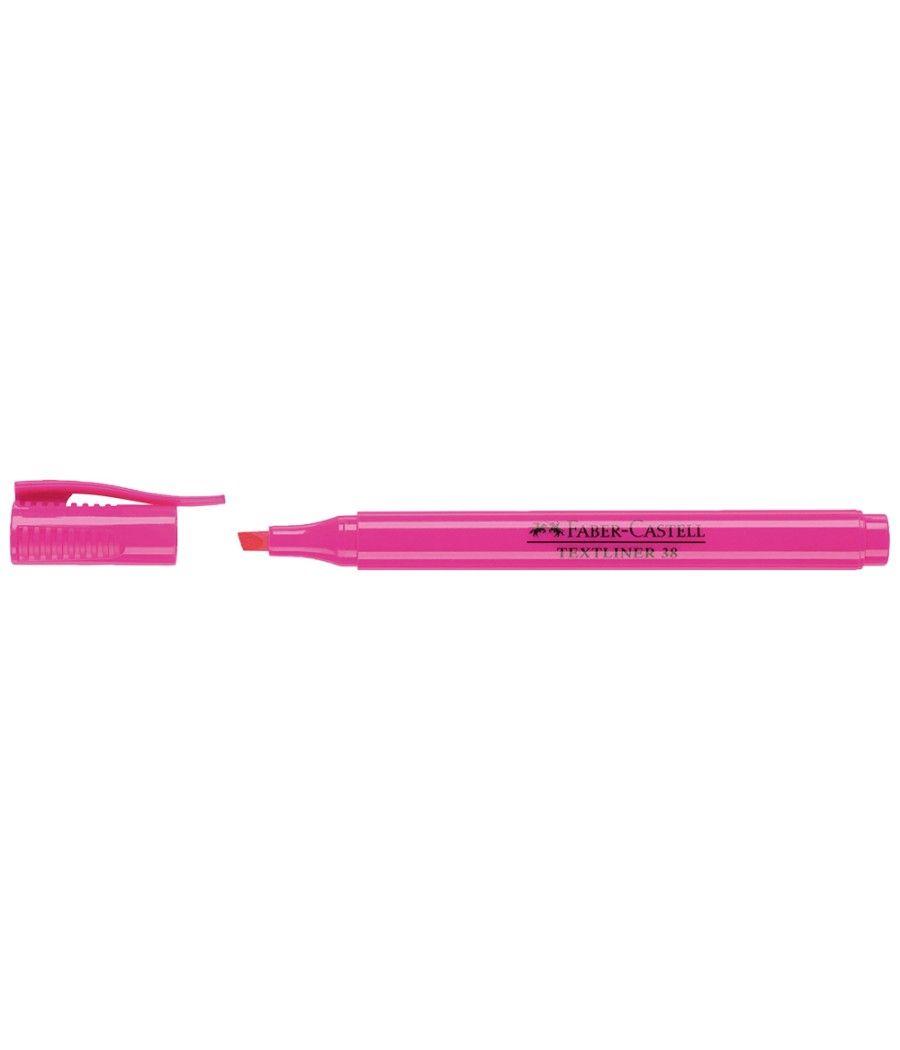 Rotulador faber fluorescente textliner 38 rosa - Imagen 1