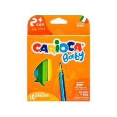 Lápices de colores carioca baby 2 años caja de 10 colores surtidos - Imagen 1