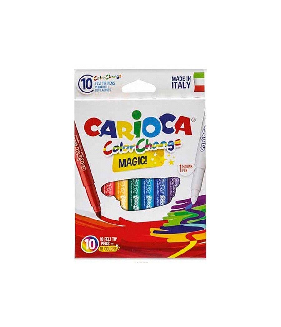 Rotulador carioca cambia color tinta magica caja de 10 unidades colores surtidos - Imagen 1