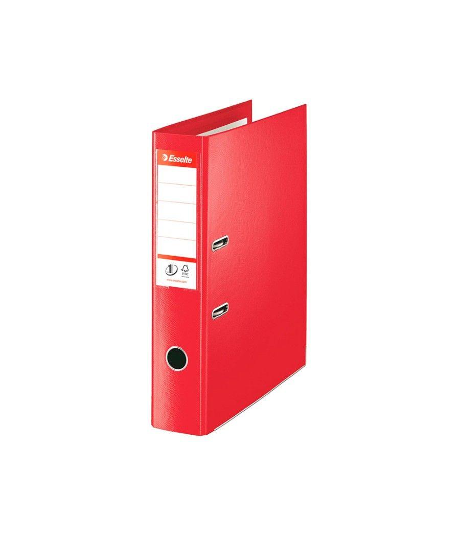 Archivador de palanca esselte n.1 polipropileno folio lomo 75 mm rojo - Imagen 1