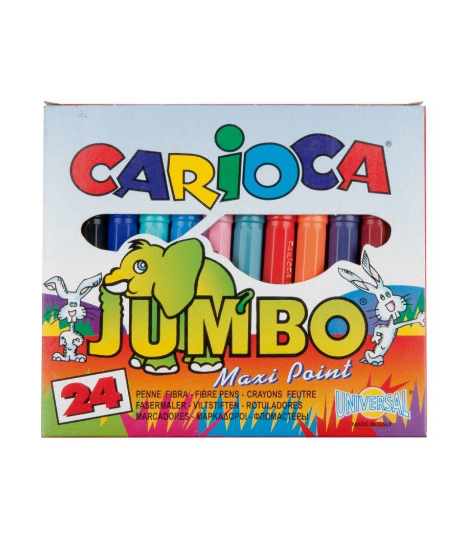 Rotulador carioca jumbo c/24 colores punta gruesa - Imagen 1