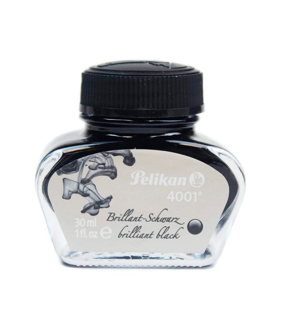 Tinta estilográfica pelikan 4001 negro brillante frasco 30 ml - Imagen 1