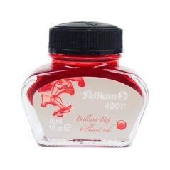 Tinta estilográfica pelikan 4001 rojo brillante frasco 30 ml - Imagen 1