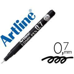 Rotulador artline calibrado micrométrico negro comic pen ek-287 punta poliacetal 0,7 mm resistente al agua - Imagen 1