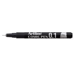 Rotulador artline calibrado micrométrico negro comic pen ek-281 punta poliacetal 0,1 mm resistente al agua - Imagen 1