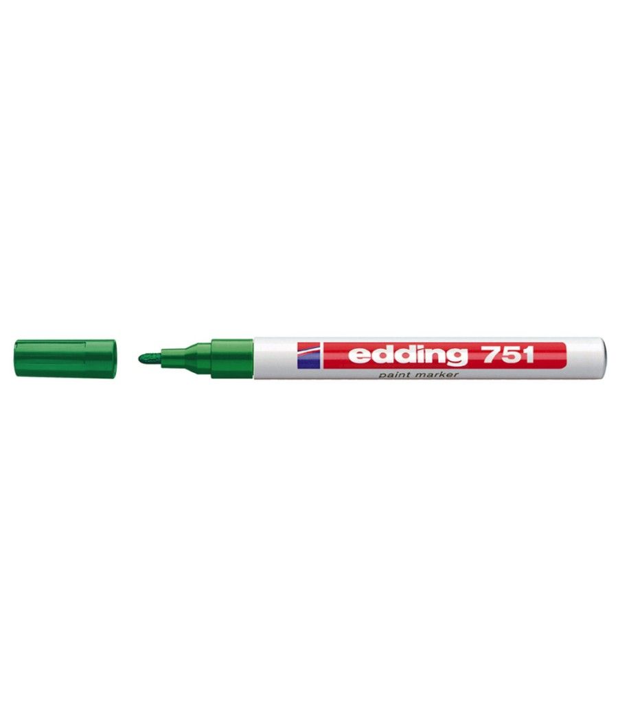 Rotulador edding punta fibra 751 verde punta redonda 1-2 mm - Imagen 1