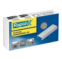 Grapas rapid omnipress 30 galvanizadas caja de 1000 unidades - Imagen 1