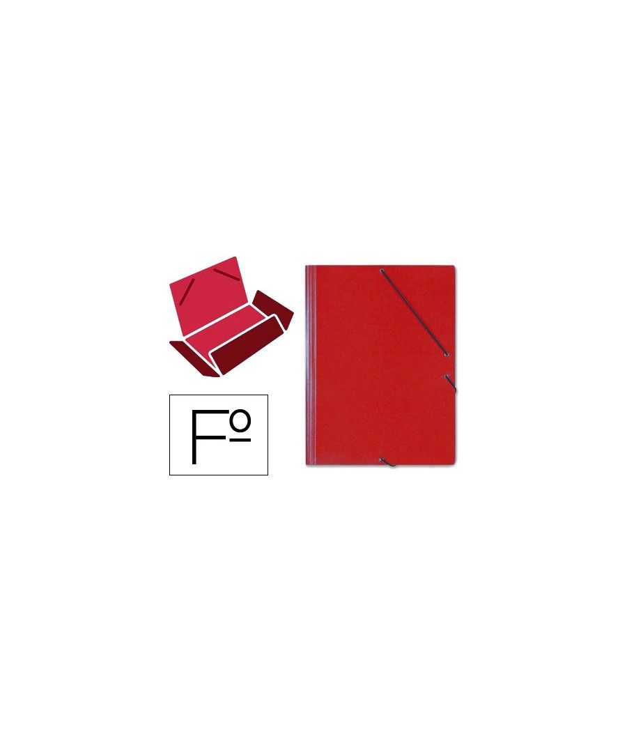 Carpeta gomas solapas cartón saro tamaño folio rojo - Imagen 1