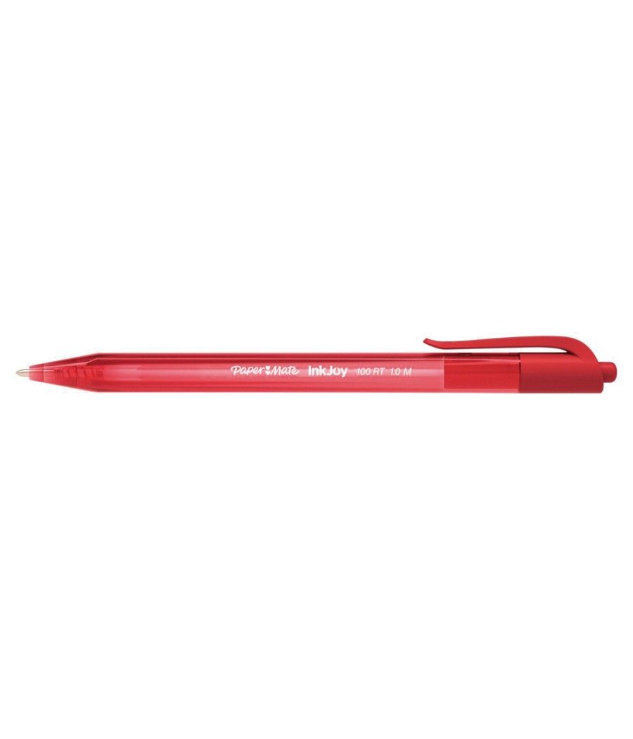 Bolígrafo paper mate inkjoy 100 retráctil punta media rojo - Imagen 1