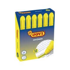 Marcador de cera gel jovi fluorescente amarillo caja de 12 unidades - Imagen 1