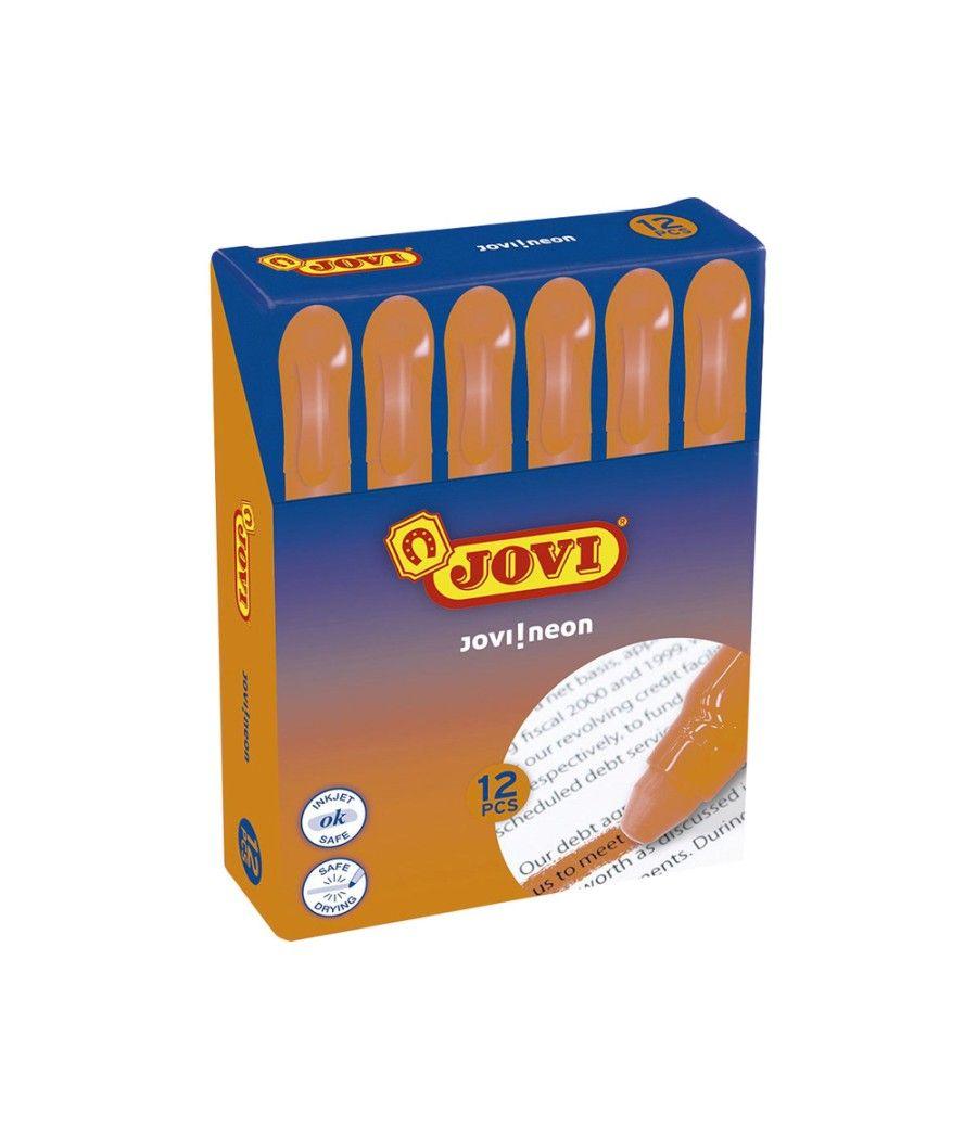 Marcador de cera gel jovi fluorescente naranja caja de 12 unidades - Imagen 1