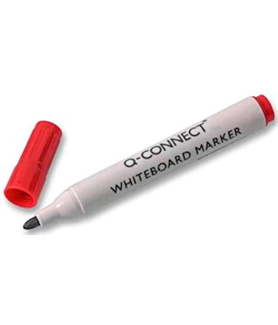 Rotulador q-connect pizarra blanca color rojo punta redonda 3.0 mm - Imagen 1