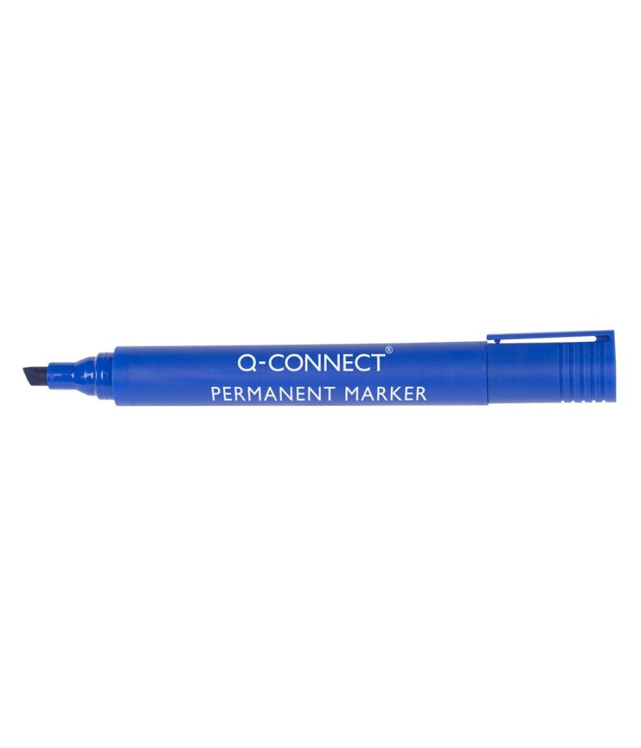 Rotulador q-connect marcador permanente azul punta biselada 5.0 mm - Imagen 1
