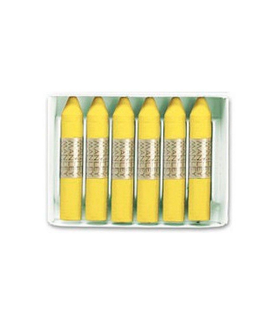 Lápices cera manley unicolor verde amarillo claro n.47 caja de 12 unidades - Imagen 1