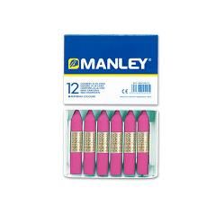 Lápices cera manley unicolor lila n.39 caja de 12 unidades - Imagen 1