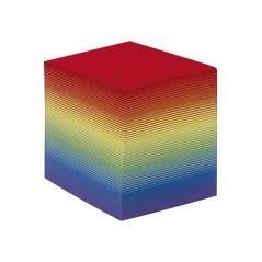 Taco papel quo vadis encolado colores arco iris 680 hojas 100% reciclado 90 g/m2 90x90x90 mm - Imagen 1