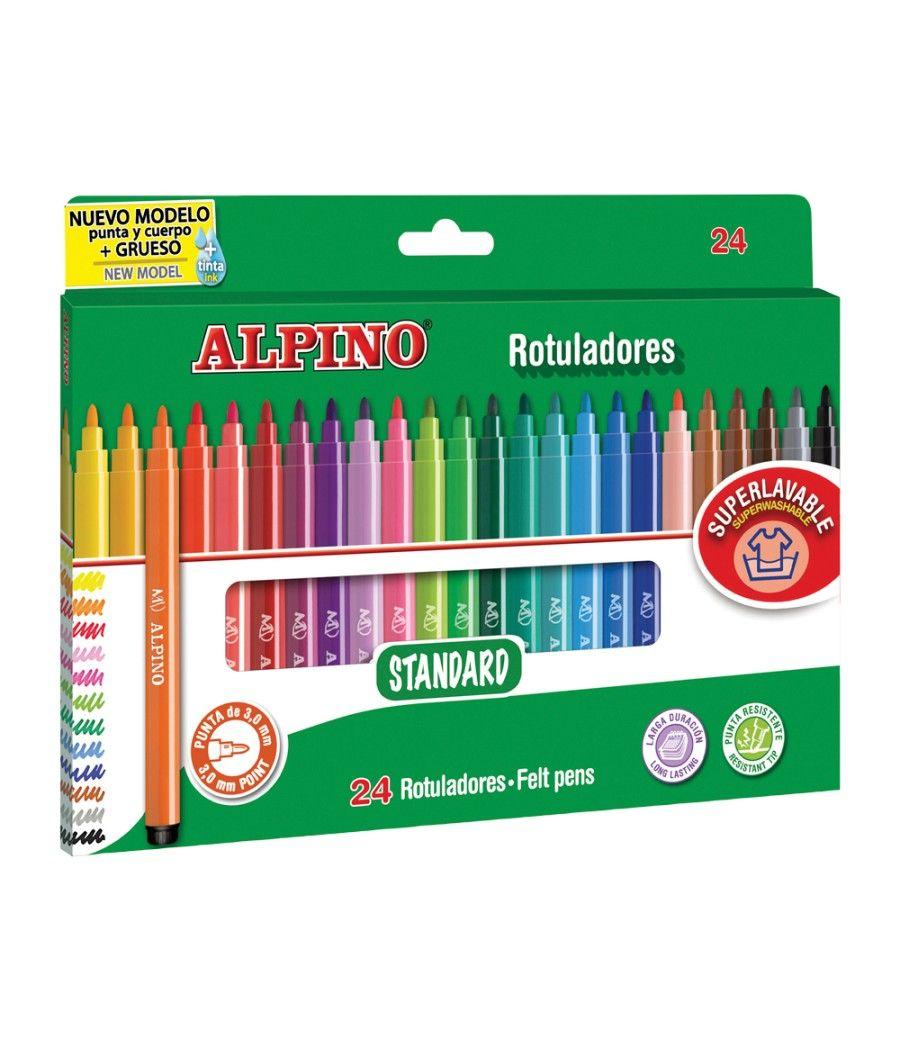 Rotulador alpino standard caja de 24 colores surtidos - Imagen 1