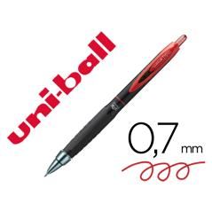 Bolígrafo uni-ball roller umn-307 retráctil 0,7 mm tinta gel rojo - Imagen 1