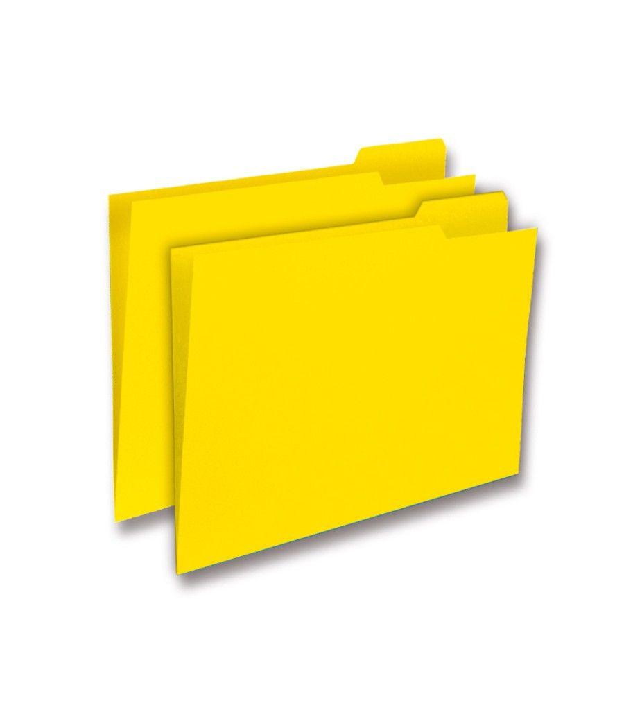 Subcarpeta cartulina gio folio pestaña derecha 250 g/m2 amarillo - Imagen 1