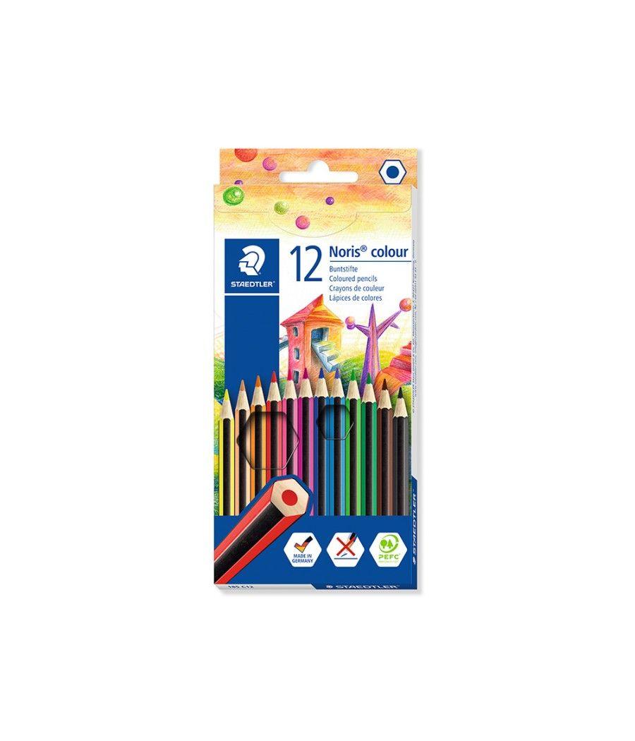 Lápices de colores staedtler wopex ecologico 12 colores en caja de cartón - Imagen 1