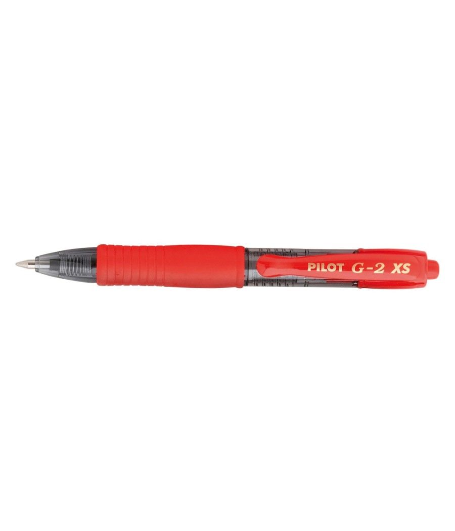 Bolígrafo pilot g-2 pixie rojo tinta gel retráctil sujecion de caucho - Imagen 1